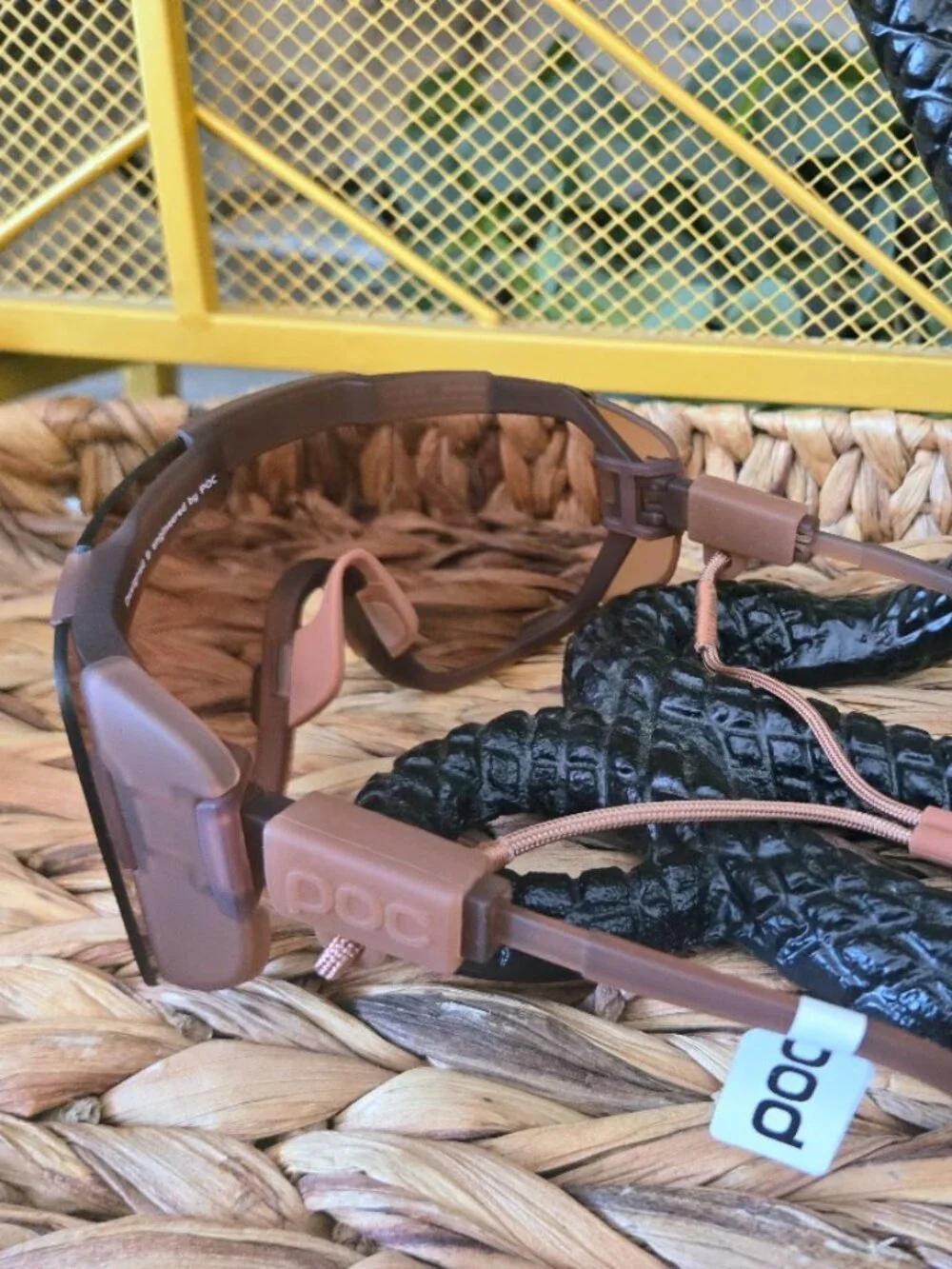 NEW POC Devour Sunglasses Brown Frame + Extra Clear Lens & Box